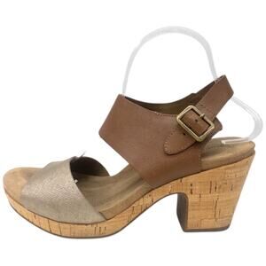 Rockport Vivianne Two Band Heeled Sandal Platform Cork Women's Size 9